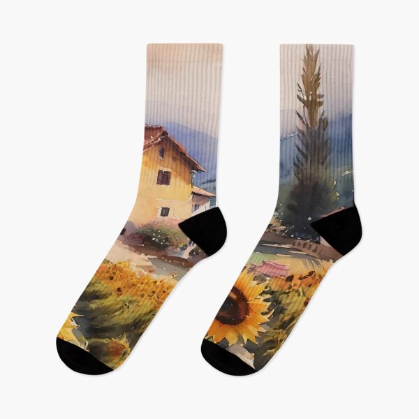 Item preview, Sunflower Serenity: Vibrant Field of Girasoles in Watercolor designed and sold by MarinaFila.