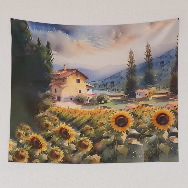 Item preview, Sunflower Serenity: Vibrant Field of Girasoles in Watercolor designed and sold by MarinaFila.