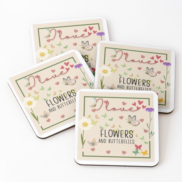 Item preview, I love flowers and butterflies designed and sold by AmaHC-Store.
