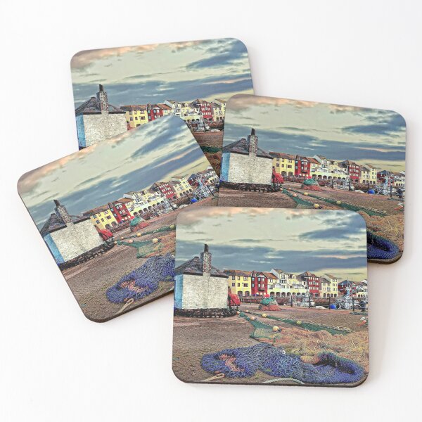 Item preview, Colourful fishing nets Maryport Harbour designed and sold by RosRidleyPhoto.