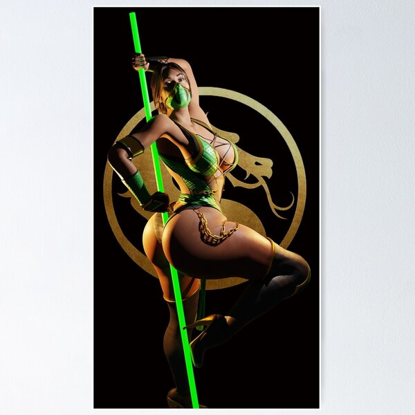 Artikel-Vorschau von MK11 Jade im MK9 Outfit Pole Pose, designt und verkauft von TommyLeeHanzo.
