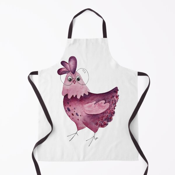 Item preview, Chicken Wearing Glasses Watercolor Painting designed and sold by Hannah Smolensky.