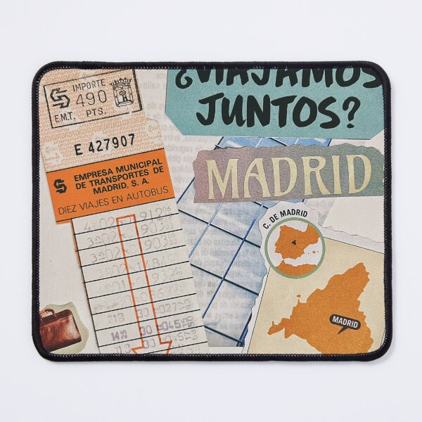Item preview, Old style bus travel Madrid collage designed and sold by Ponted.