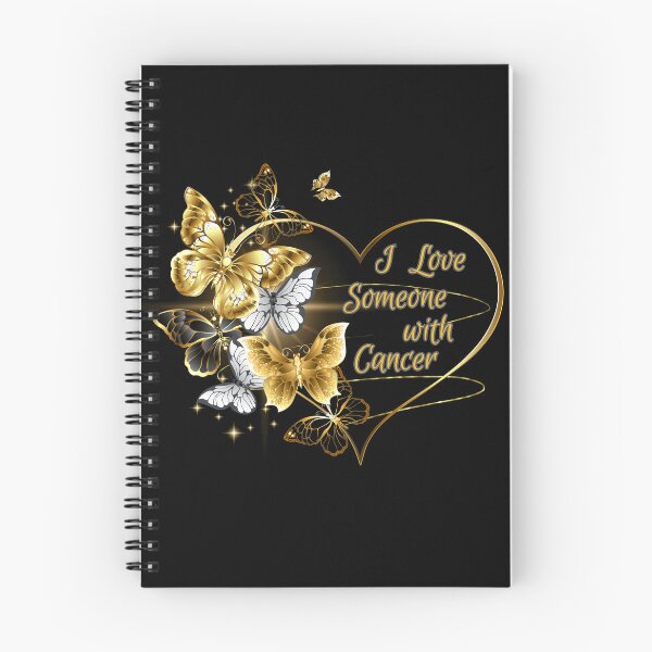 Item preview, I love someone with cancer Butterflies and golden heart designed and sold by martindesignden.