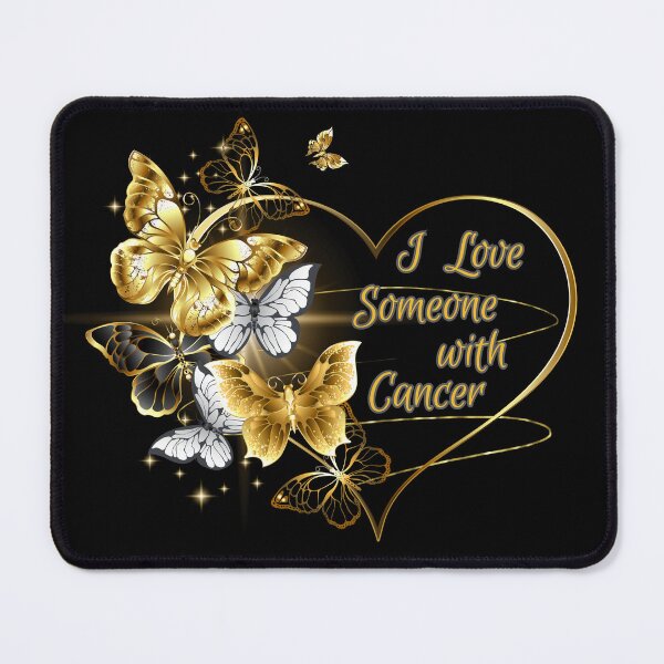 Item preview, I love someone with cancer Butterflies and golden heart designed and sold by martindesignden.