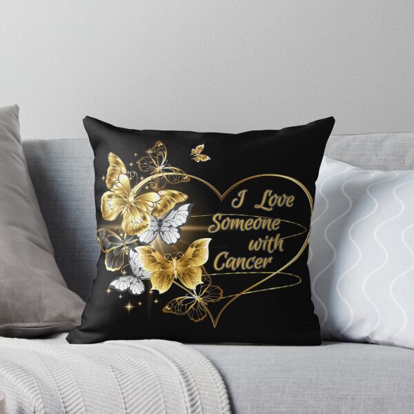 Item preview, I love someone with cancer Butterflies and golden heart designed and sold by martindesignden.