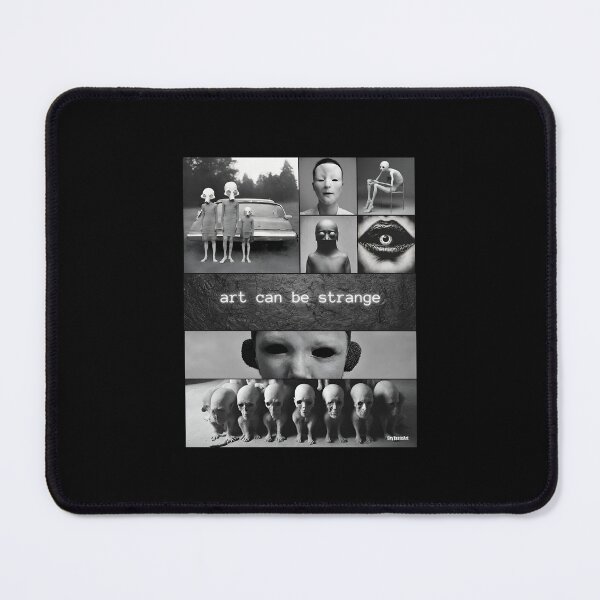 Item preview, ART can be strange, composition of creepy graphics, black and white designed and sold by silent-violin.