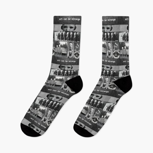 Item preview, ART can be strange, composition of creepy graphics, black and white designed and sold by silent-violin.