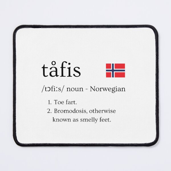 Item preview, Dictionary definition of the Norwegian word 'tåfis' designed and sold by Firikokoz.