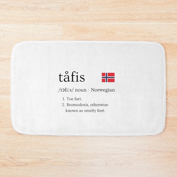 Item preview, Dictionary definition of the Norwegian word 'tåfis' designed and sold by Firikokoz.