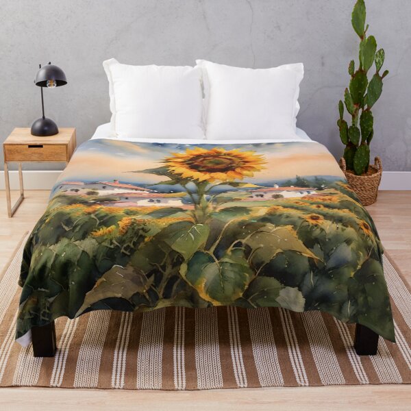 Item preview, Sunflower Serenity: Vibrant Field of Girasoles in Watercolor designed and sold by MarinaFila.