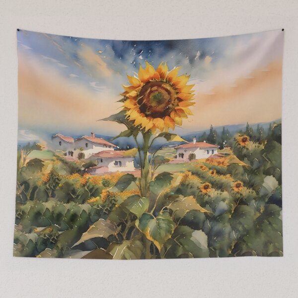 Item preview, Sunflower Serenity: Vibrant Field of Girasoles in Watercolor designed and sold by MarinaFila.