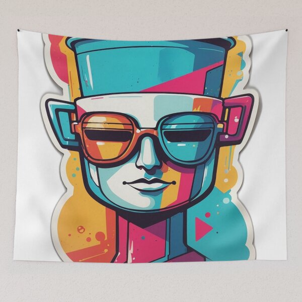 Item preview, 90s cartoon vibrant colors female techno punk designed and sold by GreenPeso.