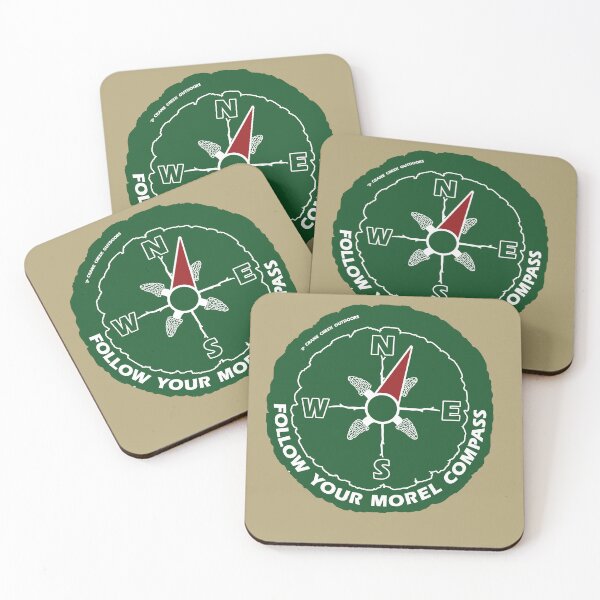 Item preview, Morel Compass, Green and White designed and sold by CraneCreek.