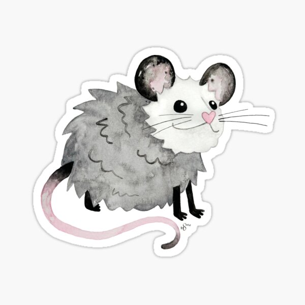 Item preview, Baby Opossum Watercolor designed and sold by Hannah Smolensky.