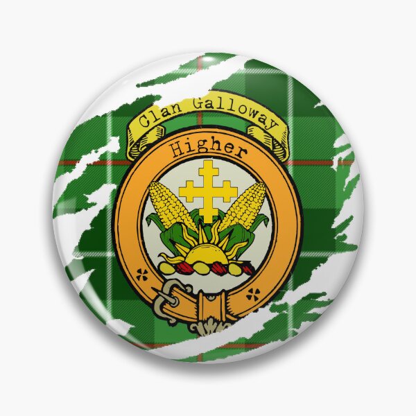 Artikelvorschau, Galloway Crest schottischer Nachname Tartan entworfen und verkauft von BagTown Clans.