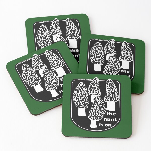 Item preview, Morels: The Hunt is On, Black and White designed and sold by CraneCreek.