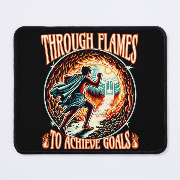Item preview, Through Flames To Achieve Goals - Motivational quote designed and sold by JoksterHaven.