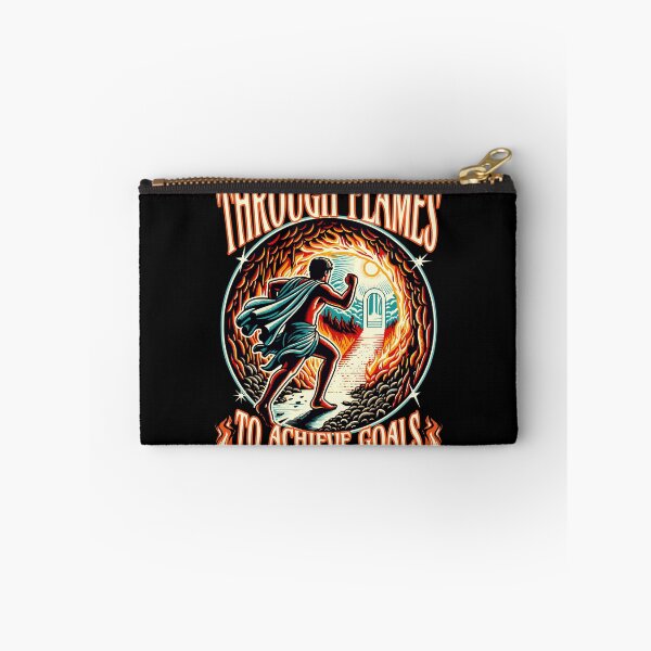 Item preview, Through Flames To Achieve Goals - Motivational quote designed and sold by JoksterHaven.