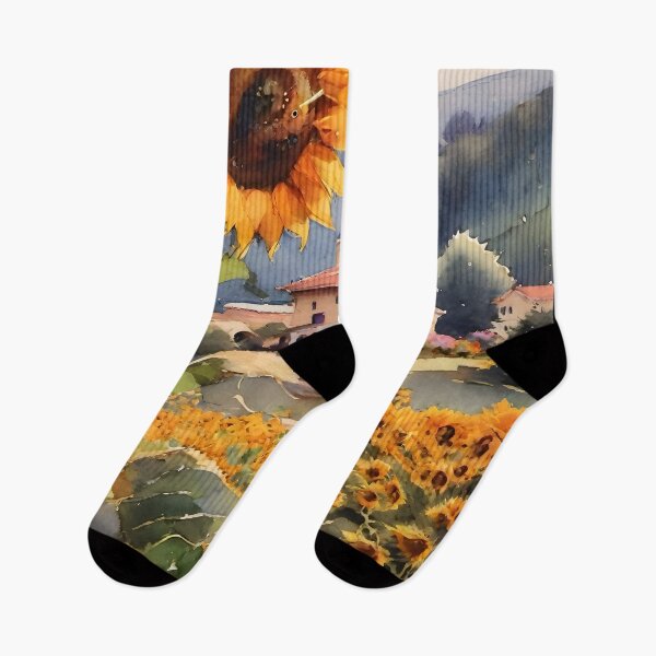 Item preview, Sunflower Serenity: Vibrant Field of Girasoles in Watercolor designed and sold by MarinaFila.