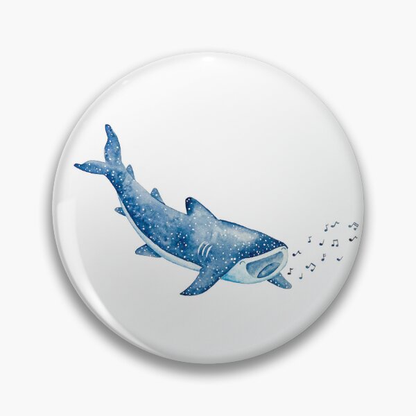 Item preview, Singing Whale Shark Watercolor Painting designed and sold by Hannah Smolensky.
