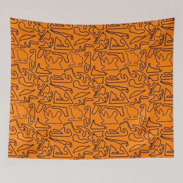 Item preview, Formula One Tracks - Papaya designed and sold by ClanRaeDesign.