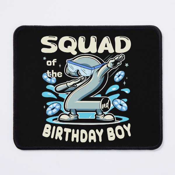Item preview, Squad Of 2nd Bithday Boy Toddler Swim Lessons B-day Party designed and sold by Jungle Hub.