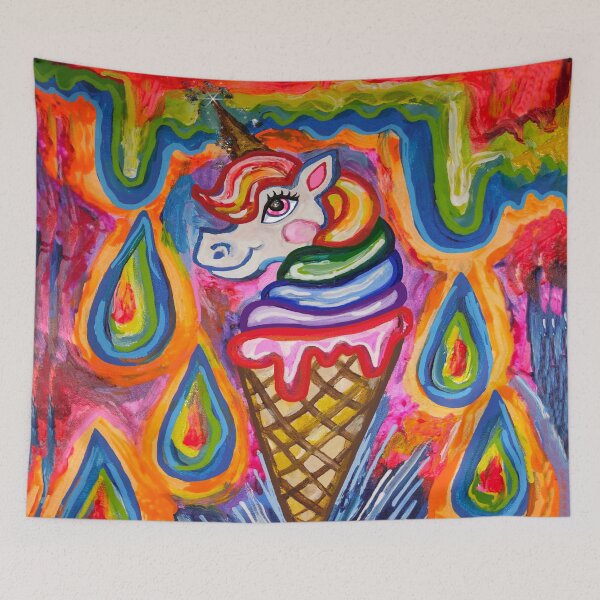 Item preview, Rainbow Drip Unicone Ice Cream Dream designed and sold by Deborah Camp.