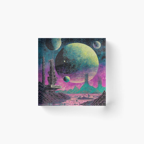 Item preview, SCI FI Illustration Alien City 2 designed and sold by Synthwave Poem.