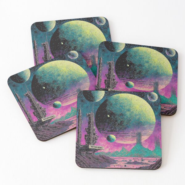 Item preview, SCI FI Illustration Alien City 2 designed and sold by Synthwave Poem.