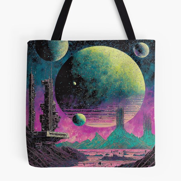 Item preview, SCI FI Illustration Alien City 2 designed and sold by Synthwave Poem.