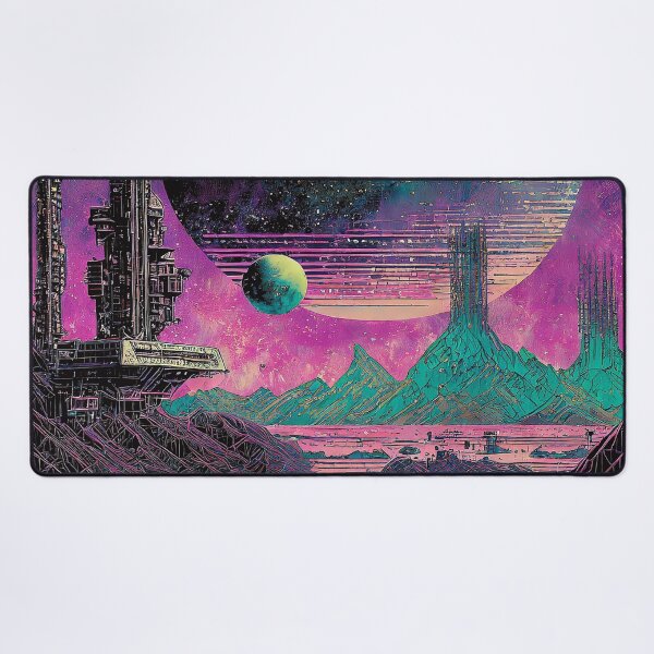 Item preview, SCI FI Illustration Alien City 2 designed and sold by Synthwave Poem.