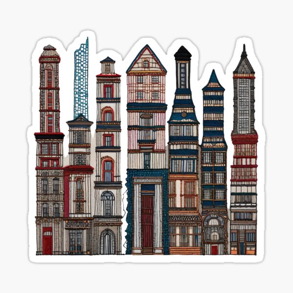 Item preview, Architecture embroidered digital art designed and sold by giuliza4.