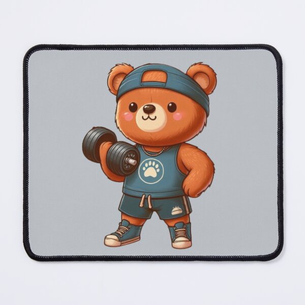 Item preview, bear weightlifter designed and sold by BeNazzArt.