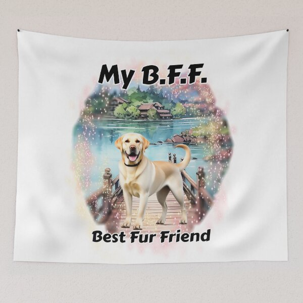 Item preview, Dog - B.F.F. Golden Labrador Retriever designed and sold by Karen Wood.