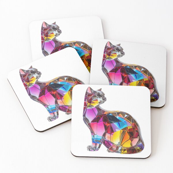 Item preview, Colourful Crystal Glass Cat Figurine designed and sold by Graphics By Craig.