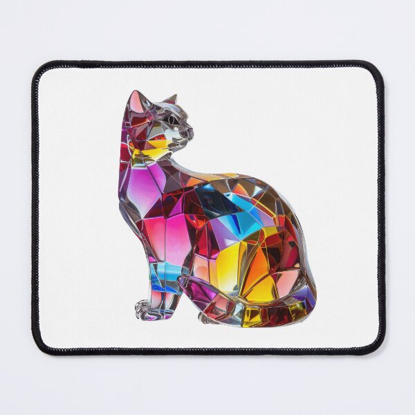 Item preview, Colourful Crystal Glass Cat Figurine designed and sold by Graphics By Craig.