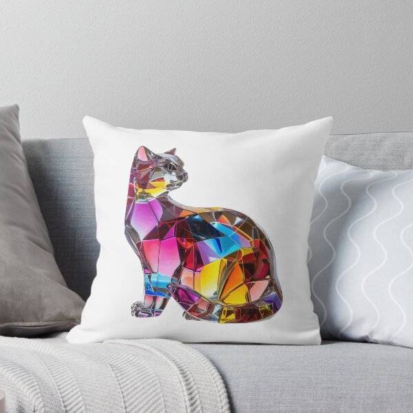 Item preview, Colourful Crystal Glass Cat Figurine designed and sold by Graphics By Craig.