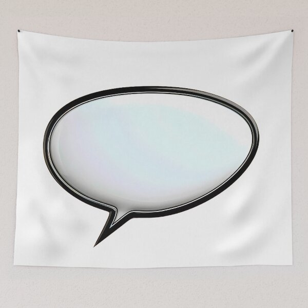 Item preview, 3D Effect Speech Bubble - Black Outline designed and sold by etherinkAI.