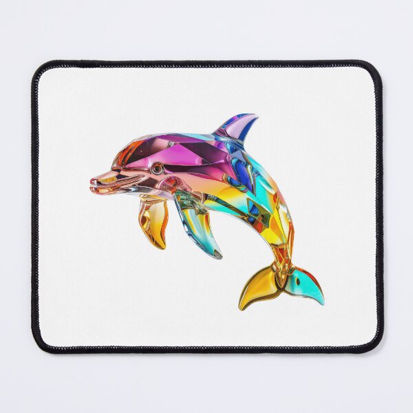 Item preview, Colourful Crystal Glass Dolphin Figurine designed and sold by Graphics By Craig.
