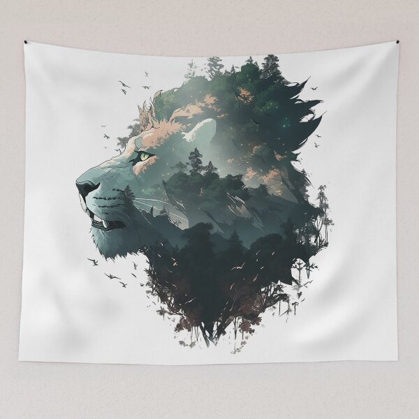 Item preview, king of the jungle lion face designed and sold by maniabx.