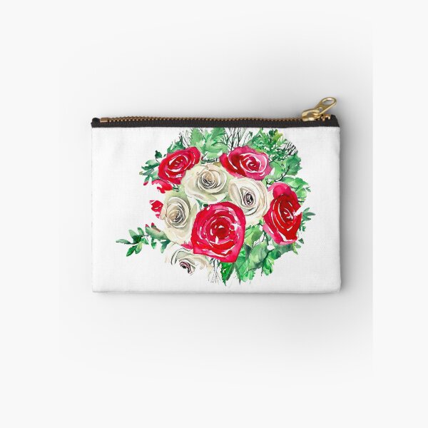 Aperçu de l'œuvre Design floral - bouquet de roses blanches et rouges créée et vendue par Kate1art.