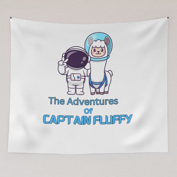 Item preview, Space Trek with an Alpaca, The Adventures of Captain Fluffy Tee, Llama in Space Gift designed and sold by Terry-Salsa.