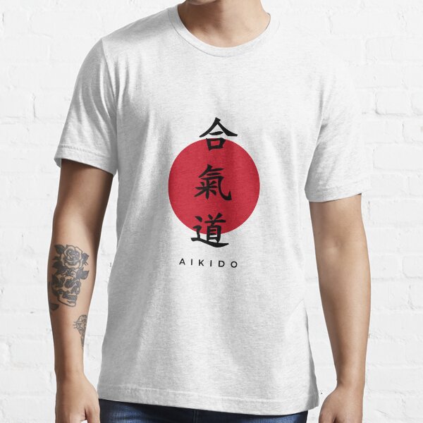 Aikido Kanji Design with Black Text Essential T-Shirt
