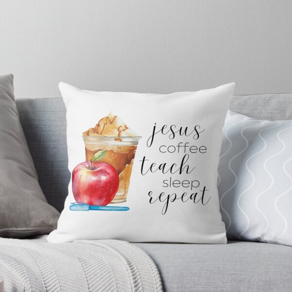 Item preview, jesus, coffee, teach, sleep, repeat designed and sold by mag-obe.