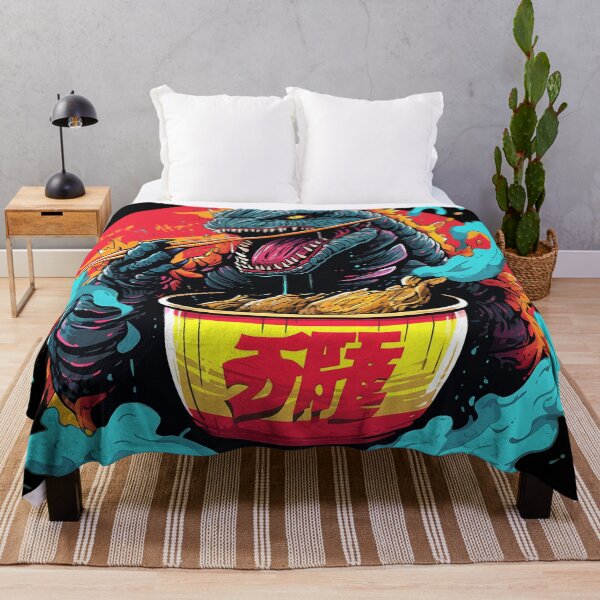 Aperçu de l'œuvre Godzilla mange des nouilles ramen créée et vendue par maniabx.