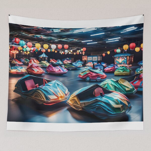 Item preview, Origami Art - Bumper Bliss: Dodgem Cars at the Fairground designed and sold by ArtfulFolds.