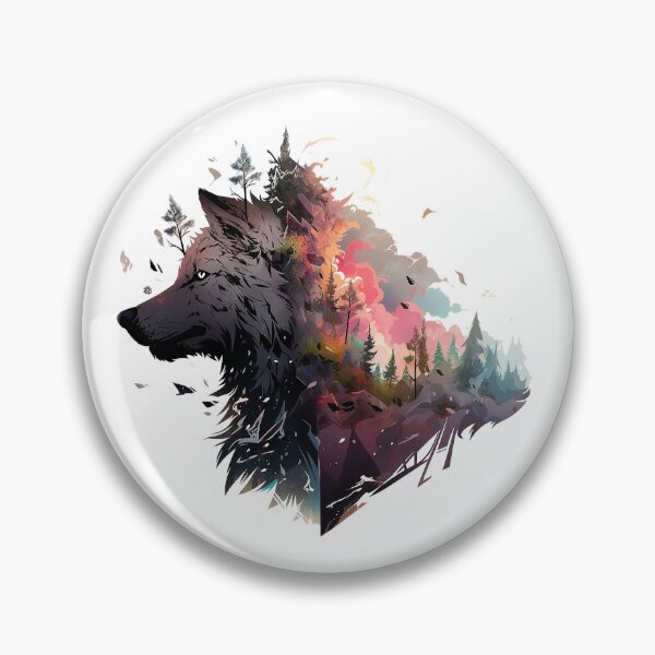 Item preview, wolf face designed and sold by maniabx.