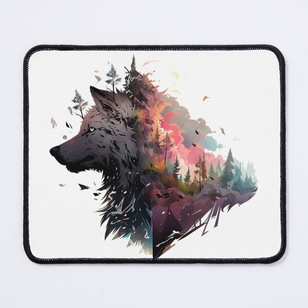 Item preview, wolf face designed and sold by maniabx.