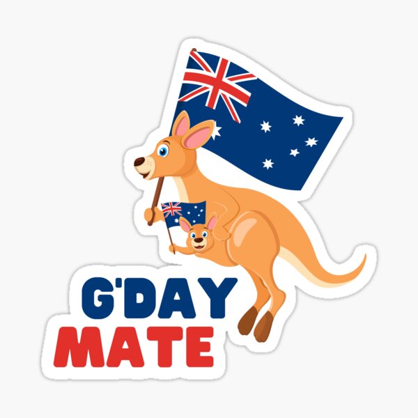 Item preview, Australia G'day Mate Funny Kangaroo Design  designed and sold by MateZone.